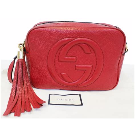 gucci soho disco bag red fake|authentic gucci soho disco bag.